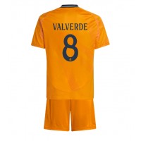 Fotbalové Dres Real Madrid Federico Valverde #8 Dětské Venkovní 2024-25 Krátký Rukáv (+ trenýrky)